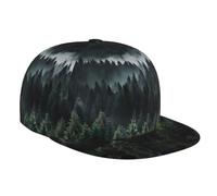 Misty Forest Cappello da sole sportivo, berretto casual per tutti i giorni, berretto da baseball regolabile, adatto per viaggi e uso quotidiano, nero
