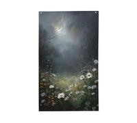 Misty Forest Night Flowers Daisy Yard House Bandiere 0,9 x 1,5 m Stagione Banner con occhielli Indoor Outdoor Party Decorazioni per la casa