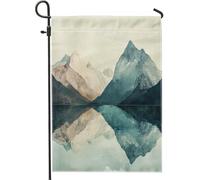 Misty Nature - Bandiere da giardino di montagna 30,5 x 45,7 cm, double face, per esterni, decorazione per esterni, paesaggio fresco, bandiera per casa, paesaggio, piccola bandiera per cortile e prato