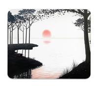 Misty Nature Landscape Mystic Glassy Lake Sunrise Views Dawn Breaks Tappetini Mouse Soffice Mousemat Portatile Tappetino Mouse per Laptop Computer Ufficio 25X30Cm