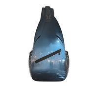 Misty Night Market - Borsa a tracolla di grande capacità, elegante e resistente, per pendolarismo, viaggi, attività all'aperto