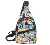 Misty Pine Forest on The Mountain Slope in a Nature Reserve Sling Bag per donne uomini Crossbody Tote Blet Borse Zaino Marsupio Borsa da viaggio, Multicolore 20, 11.8x7x1.5in/30x18x4cm