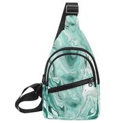 Misty Pine Forest on The Mountain Slope in a Nature Reserve Sling Bag per donne uomini Crossbody Tote Blet Borse Zaino Marsupio Borsa da viaggio, Multicolore 18, 11.8x7x1.5in/30x18x4cm