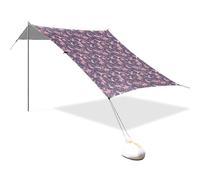 Misty Rose Swallow Birds - Cabana da spiaggia pieghevole, protezione UPF50+, leggera, portatile, con borsa per il trasporto, per campeggio, picnic, cortile e pesca
