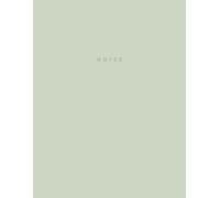 Misty Sage Green Notebook Large | Unlined Premium Paper (160 pages): Journal for work or class | notetaking or thinking workbook | big school notebook aesthetic for girls and women (8.5 x 11)