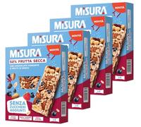 Misura Barrette con Frutta Secca Mandorle, Arachidi, Cioccolato Fondente e Frutti di Bosco Senza Zuccheri Aggiunti 120g - Novità 2024 [4 Confezioni]