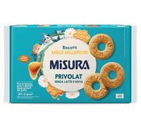 Misura Biscotti Frollini con Miele Millefiori Senza Latte e Uova per privolat 400g