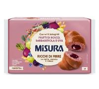 Misura Cornetti Integrali Frutti di Bosco, Barbabietola e Uva Ricchi di Fibre da Frutta, Verdura e Cereali per fibrextra 308g