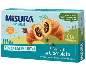 Misura cornetti privolat cioccolato senza latte e senza uova 290 g