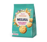 Misura Dolcesenza a Basso Indice Glicemico Frollini con Nocciole | Biscotti con Nocciole | Confezione da 1600 grammi