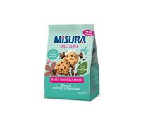 Misura Dolcesenza Biscotti con Gocce di Cioccolato - a Basso Indice Glicemico, Senza Zuccheri Aggiunti, Confezione da 200 gr