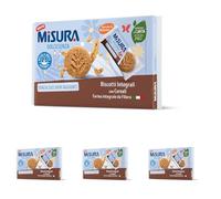 Misura Dolcesenza Biscotti Integrali con Cereali | Basso Indice Glicemico | Farina Integrale da Filiera Italiana | 6 Porzioni da 6 Biscotti (Confezione da 4)