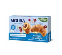 Misura Dolcesenza Cornetti alla Ciliegia - Senza Zuccheri Aggiunti, più Ricchi di Farcitura, Confezione da 298 gr
