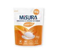 Misura Eritritolo Dolcificante in Cristalli Finissimi, Sostitutivo dello Zucchero, Zero Calorie, Senza Glutine, Origine Naturale, 100% Origine Europea, Dolcificante Vegano, Richiudibile, 1Kg