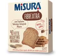 Misura Fette Biscottate Integrali Fibrextra - 100% Farina Integrale, con Farina di Frumento e Avena, Confezione da 320 grammi