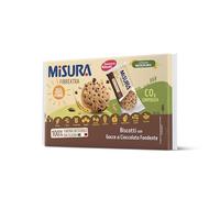 Misura Fibrextra Biscotti Integrali con Gocce di Cioccolato Fondente | Ricchi di Fibre | Farina Integrale da Filiera Italiana | Confezione in Carta Certificata FSC | 6 Porzioni da 6 Biscotti.