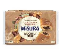 Misura Fibrextra Cornetti Integrali Cioccolato Fondente Ricchi di Fibre, Croissant Soffici e Farciti 308g