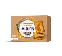 Misura Fibrextra Fette Biscottate Integrali - 100% Farina Integrale, con Farina di Frumento e Avena, Confezione da 320 gr