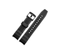 Misura For Casio 5468 EDIFICE EFR-303/304 EFR-516PB EFR-516 Bracciale In Gomma Di Silicone Cinturino Di Orologio In Resina 22mm Cinturino Cintura Impermeabile(Black-black)