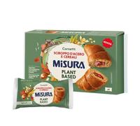 Misura Naturìcca Cornetti Sciroppo d’Acero e Cereali - Lievitati Naturalmente per 16 Ore, 6 Monoporzioni, Plant Based, Adatti ai Vegani - Confezione con Carta Certificata FSC