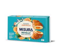 Misura Privolat Cornetti Albicocca - Senza Latte e Uova, più Ricchi di Farcitura, Confezione da 298 gr
