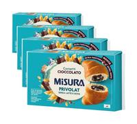 Misura Privolat Cornetti Cioccolato, Senza Latte e Uova (Confezione da 4)