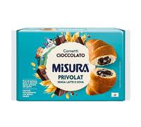 Misura Privolat Cornetti Cioccolato Senza Latte e Uova (Lactose Free), Croissant Soffici e Farciti 298g