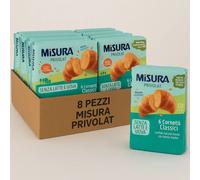 Misura Privolat Cornetti Classici Senza Latte e Uova per Colazione Pacco da 8