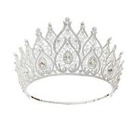 Misura regolabile rotonda sposa corona concorso Miss Tiaras abito da sposa fascia per capelli accessori