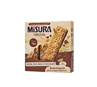 Misura Snack Cereali Fibrextra | Barrette Cereali, Avena, Riso, Mais e Cioccolato | Confezione da 81g