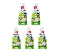 Misura® Stevia Dolcificante Liquido Zero Calorie, Perfetto per Caffè e Dolci, Senza Glutine, Senza Aspartame, Vegano, Confezione Apri e Chiudi, Multipack 5x205ml