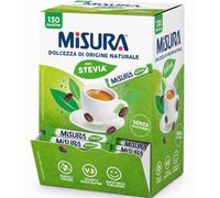 Misura Stevia in Bustine, 130 Bustine Stevia | Bustine con Cristalli Finissimi, Zero Calorie, Vegano, Senza Glutine, Senza Aspartame, Pratica Confezione per Bar