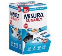 Misura Sugarly Box 300 Bustine Dolcificante da Tavola Senza Zucchero e Senza Calorie, con Eritritolo e Sucralosio, Senza Aspartame, Vegano e Senza Glutine, Perfetto per Caffè, Bar e Uffici 300g
