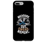Misura Tagliare Giura Ripetere Divertente Lavorazione Del Legno Umorismo Amico Custodia per iPhone 7 Plus/8 Plus