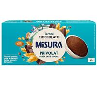 Misura Tortine al Cacao e Cioccolato Senza Latte e Uova per privolat 240g