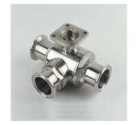 Misura tubo O.D 25mm Tri Clamp 1.5 "ghiera OD 50.5mm 304/316 Valvola a sfera in acciaio inossidabile Nessun attuatore 229 PSI (LPort, 316)