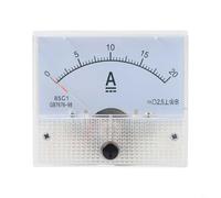 Misuratore analogico da pannello 85C1 per misurazione di tensione e corrente CC, 0-30V/50V e 0-5A/10A, conforme GB/T7676-98, montaggio S (0-20A) 65 mm x 56 mm