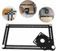 Misuratore angolare snodabile in lega di alluminio con localizzatore di fori