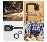 Misuratore angolare snodabile in lega di alluminio con localizzatore di fori ...