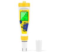 Misuratore Cloro libero e pH Digitale, Test Piscina pH Cloro Sale, Visualizza pH, Sale e Temperatura Simultaneamente, Misuratore Acqua 7 in 1 pH, Salinità, EC, TDS, ORP e Temp per Idroponica, Acquario