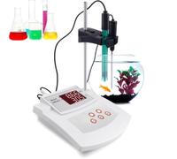 Misuratore da Banco Ad Alta Precisione, Misuratore PH Laboratorio da Banco con Display LCD, Calibrazione Automatica A 2 Punti E Intervallo di Misurazione PH 0,00-14,00 per Piscine di Acquari