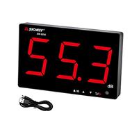 Misuratore decibel 30dB-130dB, misuratore sonoro da appendere alla parete con retroilluminazione, misuratore db con grande schermo allarme per aree pubbliche/ristoranti/aule