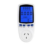 Misuratore del consumo di energia : controllo 'uso 'elettricità, misuratore di potenza, tensione, ampere | display LCD digitale migliorato e più luminoso | protezione contro le
