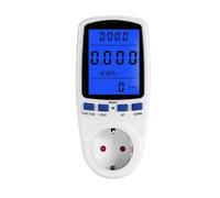 Misuratore del consumo di energia : controllo 'uso 'elettricità, misuratore di potenza, tensione, ampere | display LCD digitale migliorato e più luminoso | protezione contro le