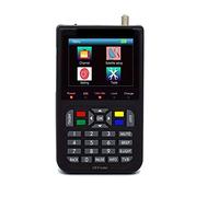 Misuratore del segnale satellitare, V9 Finder HD Satellite Finder DVB S2 Digital H.265 Full 1080P Built-in 3000mAh Batteria FTA 3.5" LCD Sat Finder(Noir)