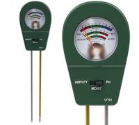 Misuratore del Suolo 3 in 1, Tester Terreno Multifunzionale per Fertilità/PH/umidità, Soil Tester Giardinaggio, Misuratore di Terreno per Giardino, Fattoria, Prato(Non Sono Necessarie Batterie)