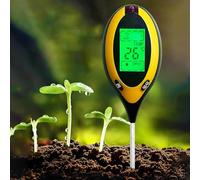 Misuratore del Suolo 4 In 1, Strumento Digitale per L'analisi del Suolo, Misurazione di Precisione del PH, Dell'umidità, della Temperatura della Luce delle Piante, per Giardini, Fattorie, Prati e Fi