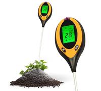 Misuratore del Suolo, Strumento Digitale 4 In 1 per L'analisi del Terreno, Umidità/Temperatura/PH/Intensità della Luce Solare, per Giardinaggio, Agricoltura e Piante da Esterno