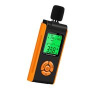 Misuratore del suono digitale, lettore decibel portatile con display retroilluminato e schermo umidità della temperatura per lettore del suono sul posto lavoro Display retroilluminato