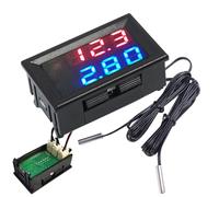 Misuratore della temperatura 'acquario - Indicatore 'acqua digitale con doppio LCD, termometro ad alta precisione due sonde sommergibili, ampio range di misurazione | Monitoraggio affidabile d